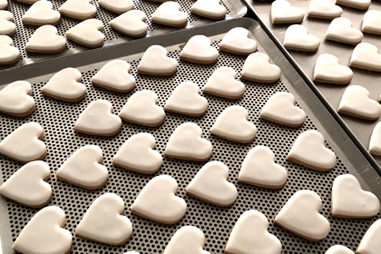 Biscuit imprimé coeur